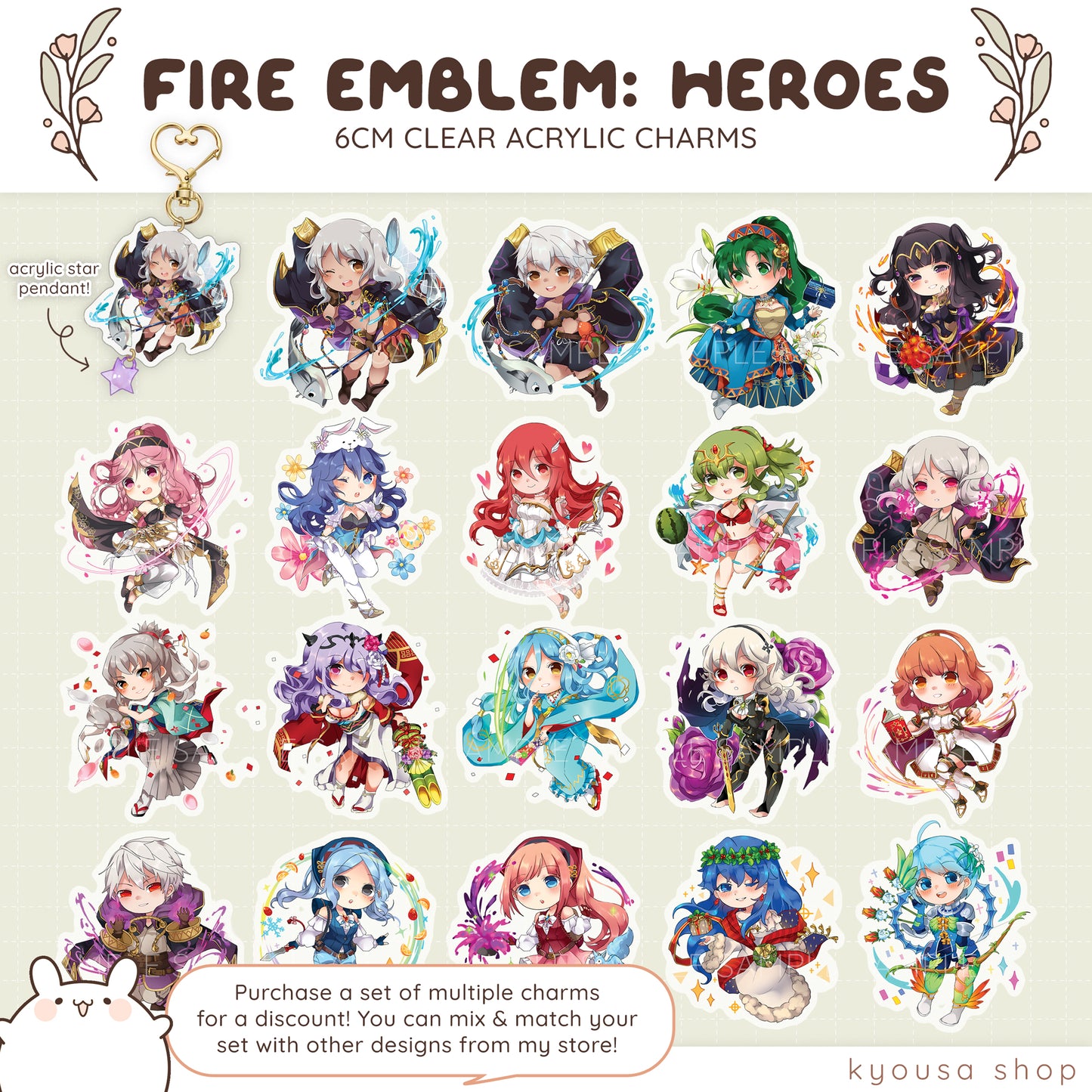 Fire Emblem Heroes: Acrylic Charms - Set 3