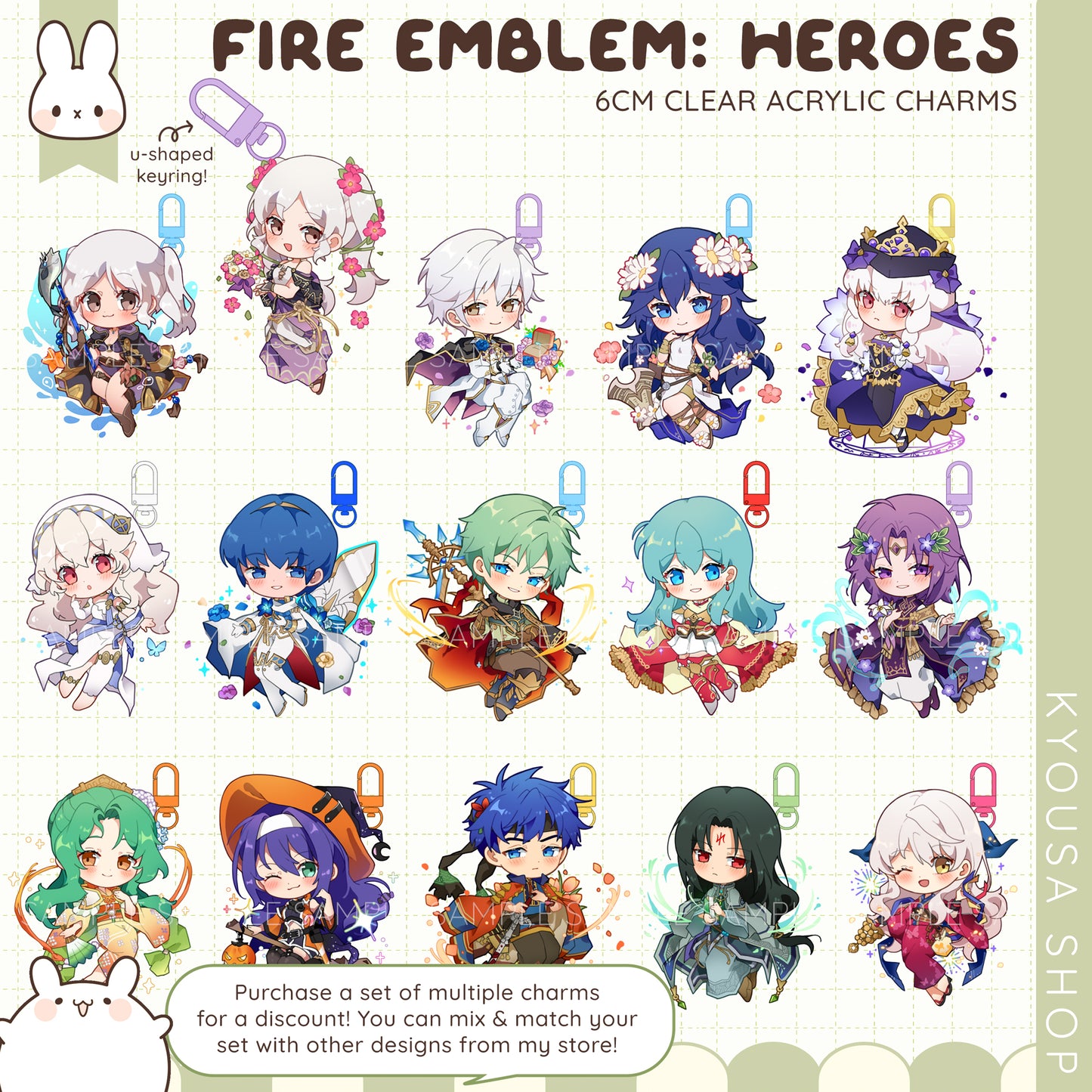 Fire Emblem Heroes: Acrylic Charms - Set 3