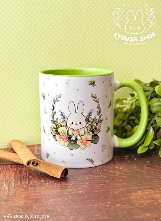Bunny Greens Mug: Ceramic Cup