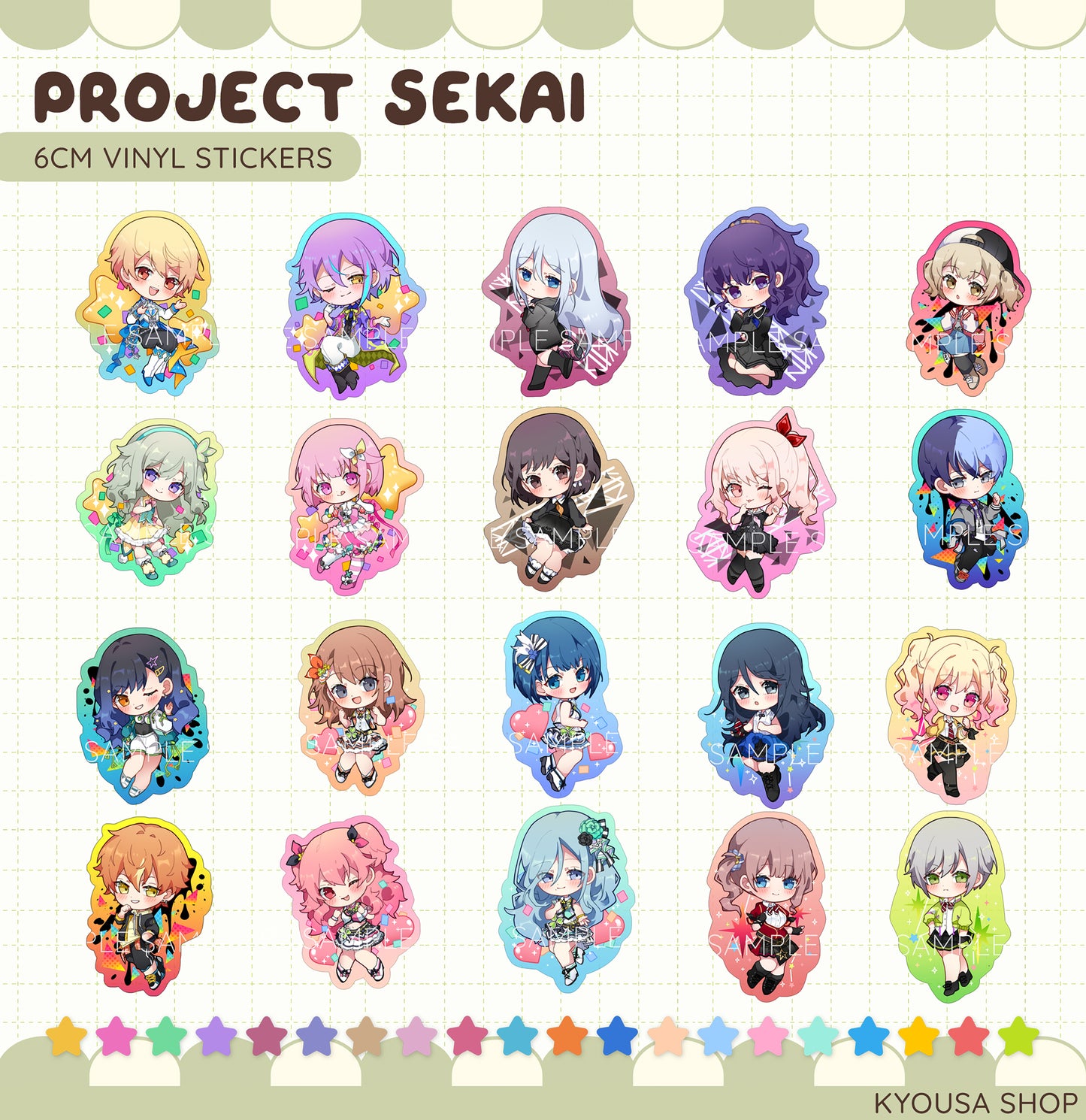 Project Sekai: Vinyl Stickers