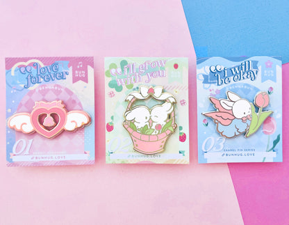 love series by bunhug: Hard Enamel Pin Collection