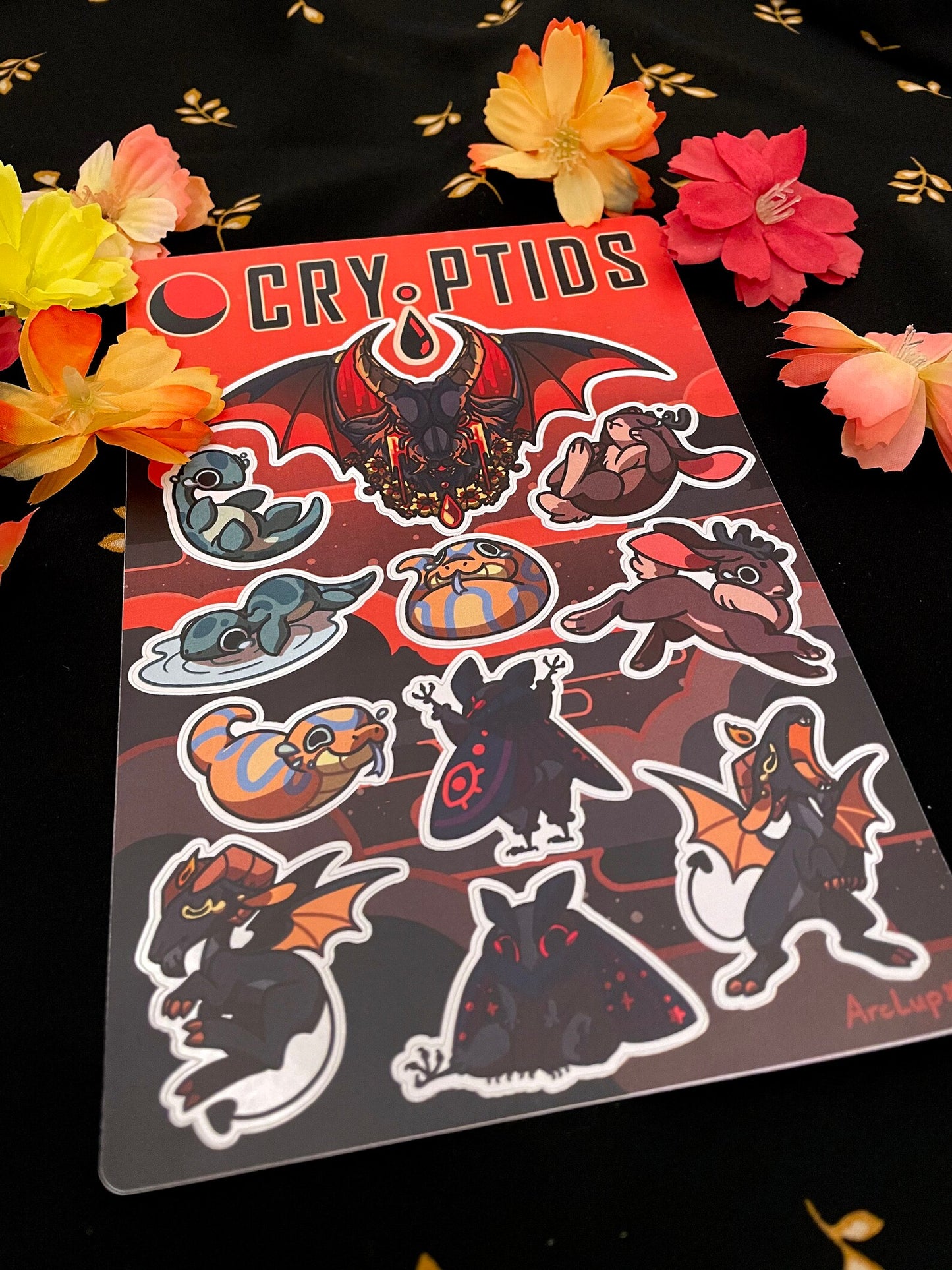 Cryptids by Arclup: Crying Cryptids Sticker Sheet