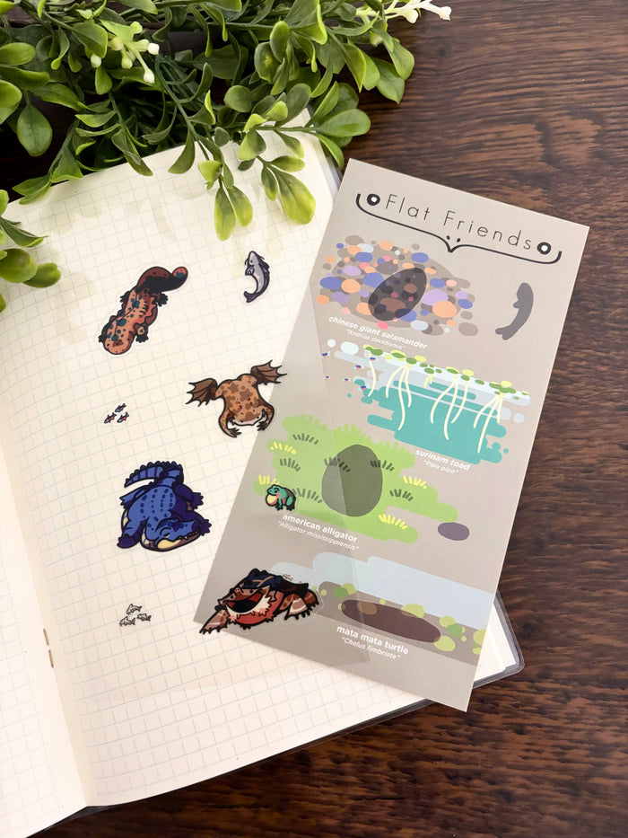 Flat Friends by Arclup: Clear Sticker Sheet