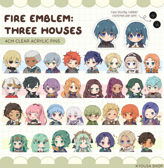 Fire Emblem Three Houses: Acrylic Pins