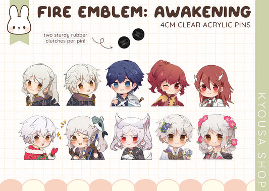 Fire Emblem Awakening: Acrylic Pins