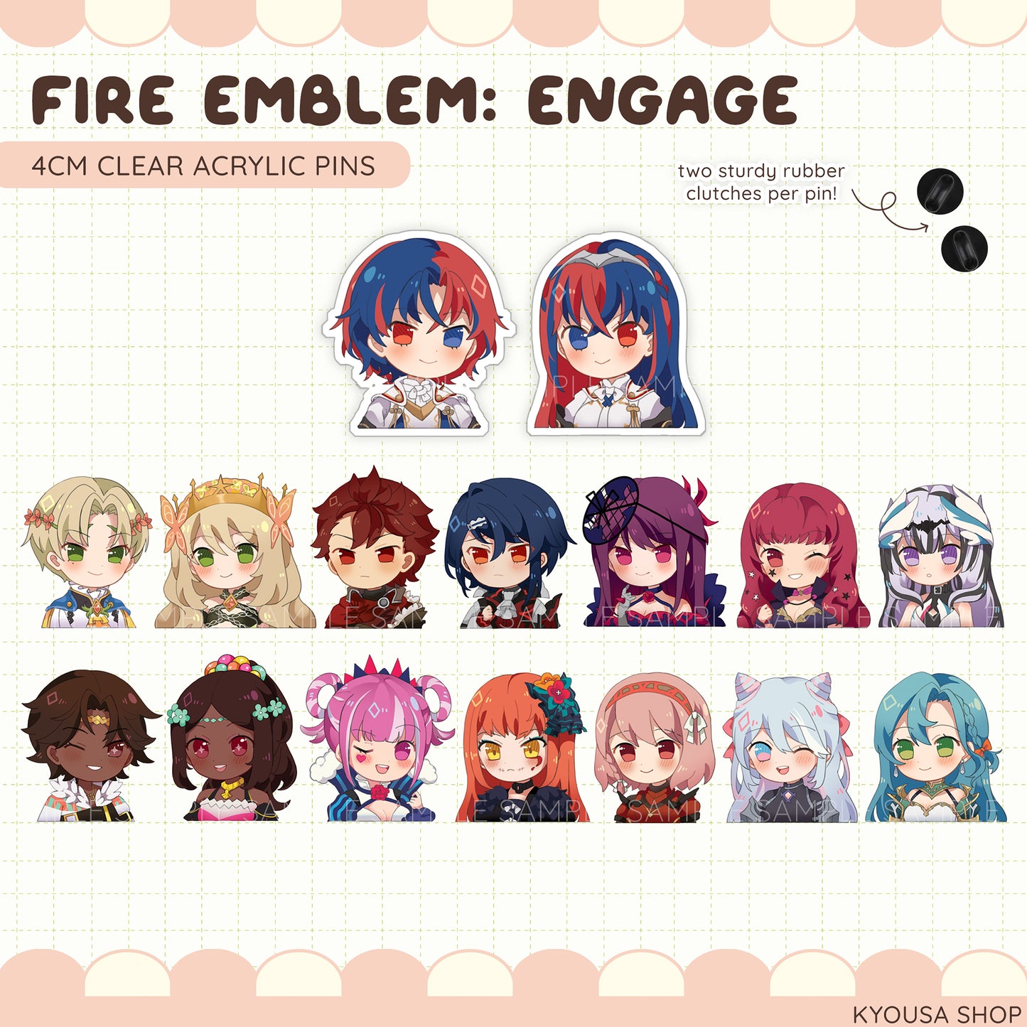 Fire Emblem Engage: Acrylic Pins