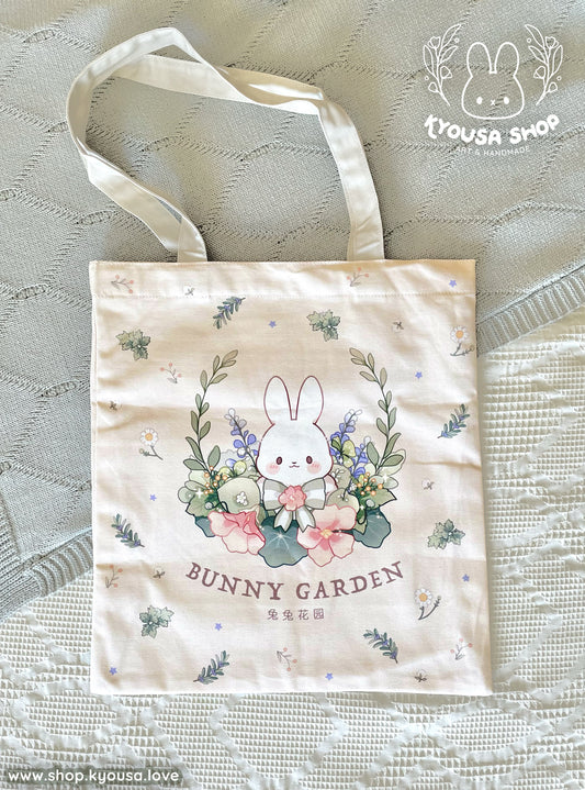 Bunny Greens Tote: Lined Canvas Bag