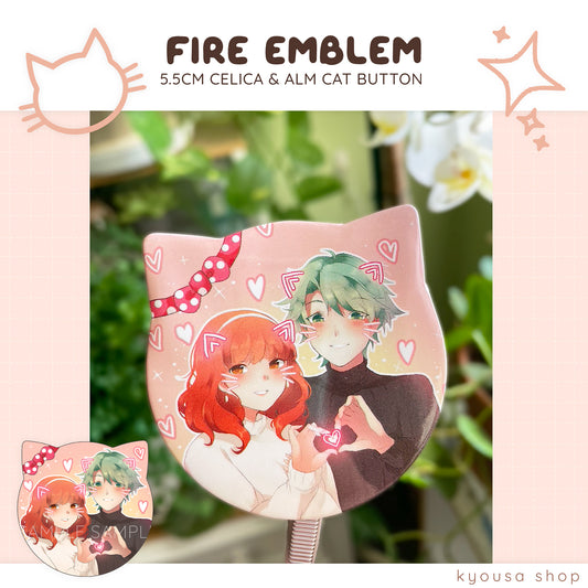 Fire Emblem: Celica & Alm Cat Button