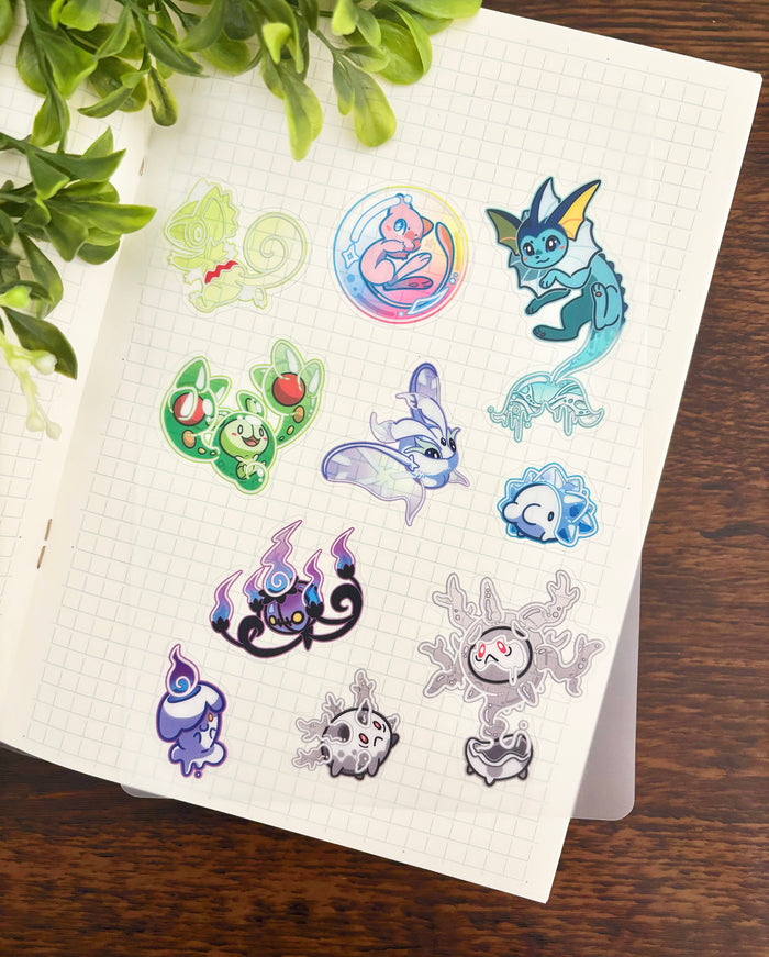 Clearmons by Arclup: Clear Sticker Sheet