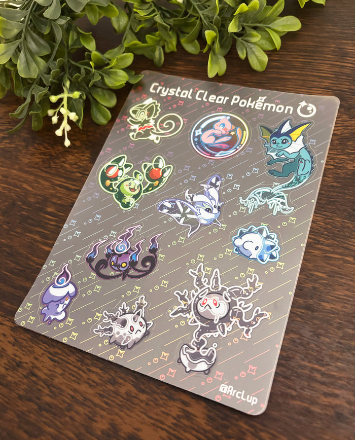 Clearmons by Arclup: Clear Sticker Sheet