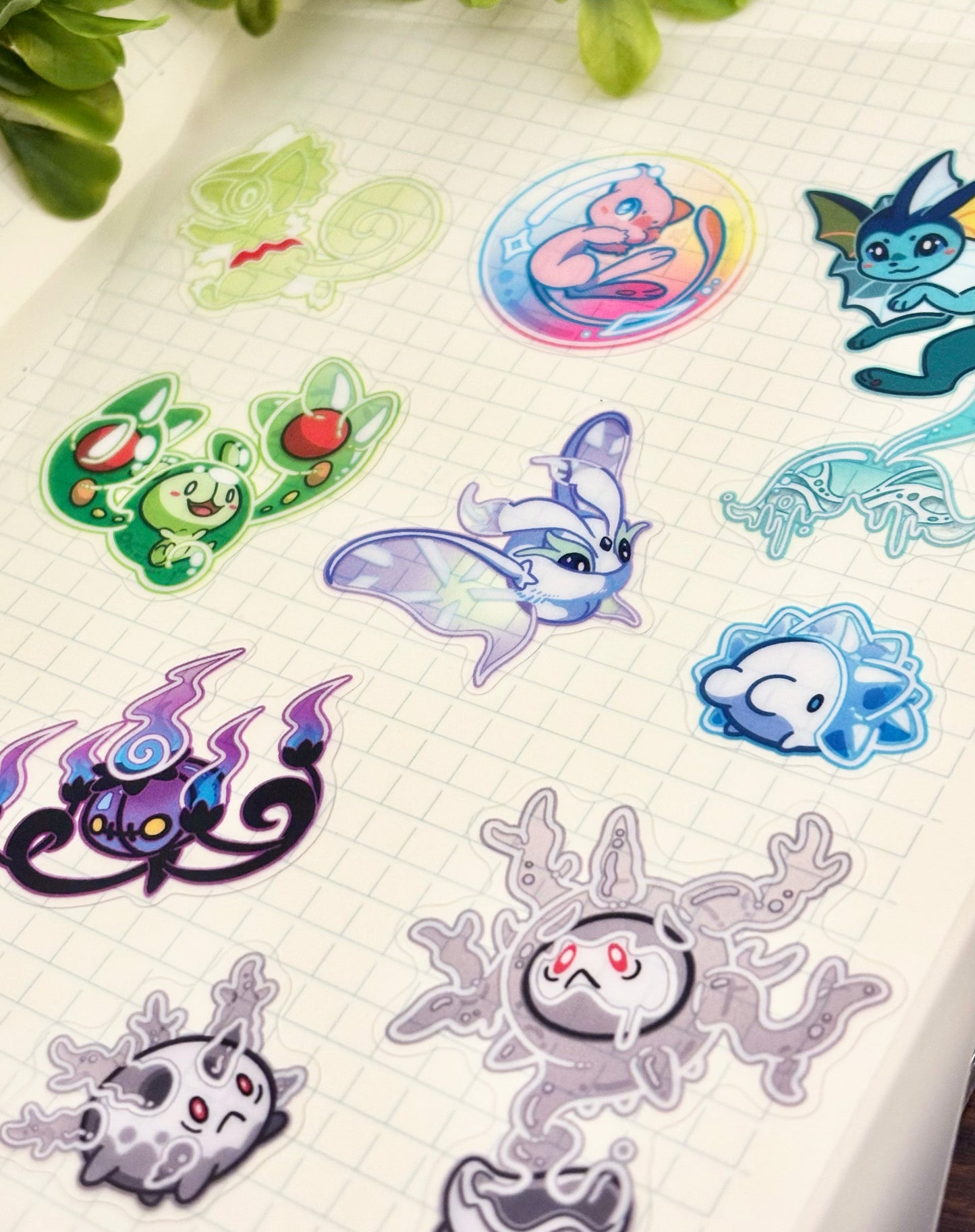 Clearmons by Arclup: Clear Sticker Sheet
