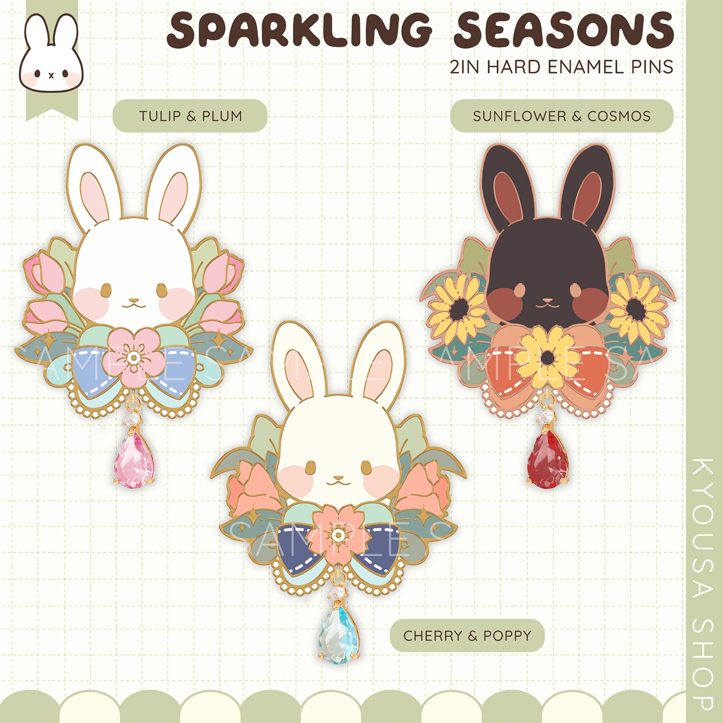 Sparkling Seasons: Enamel Pin Collection