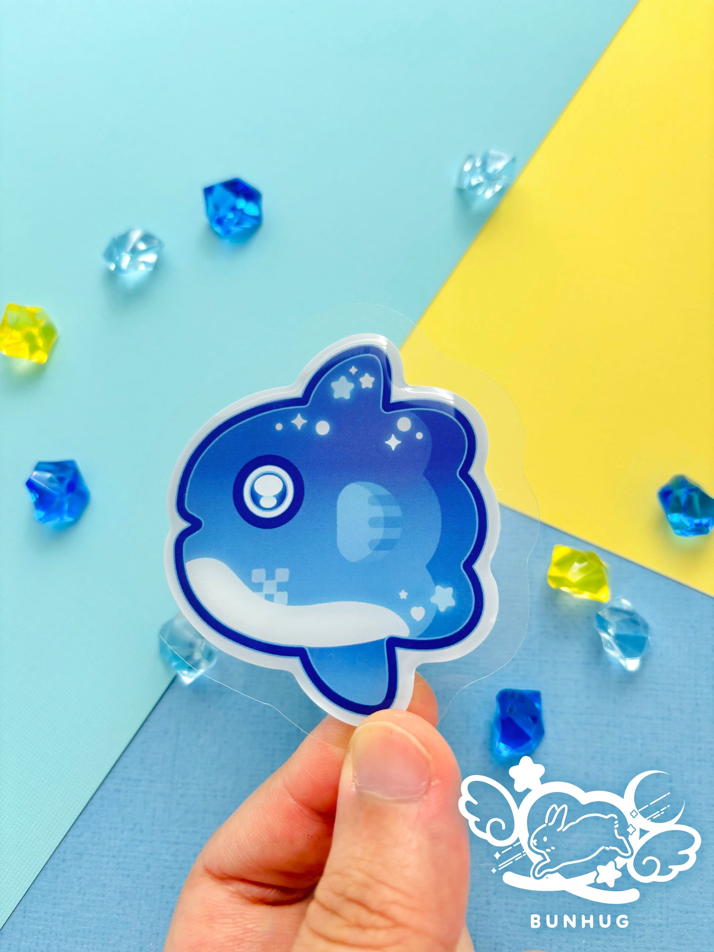 mola mola by bunhug: 2.5" Epoxy Sticker