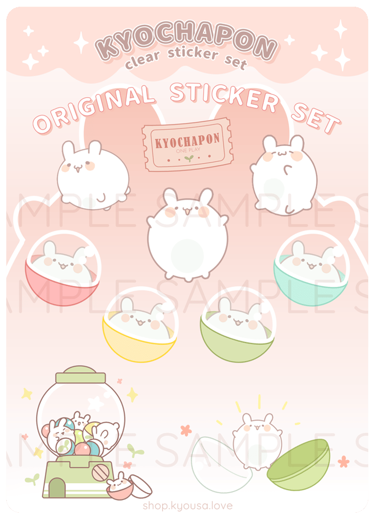 KYOCHAPON!: Clear Sticker Sheet